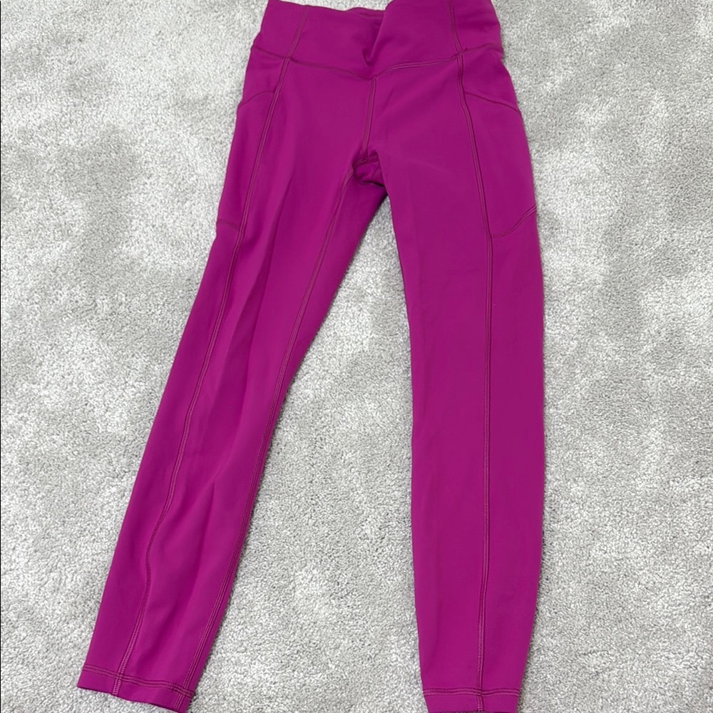 Lululemon Athletica Pink Leggings Streamlined Performance Wear